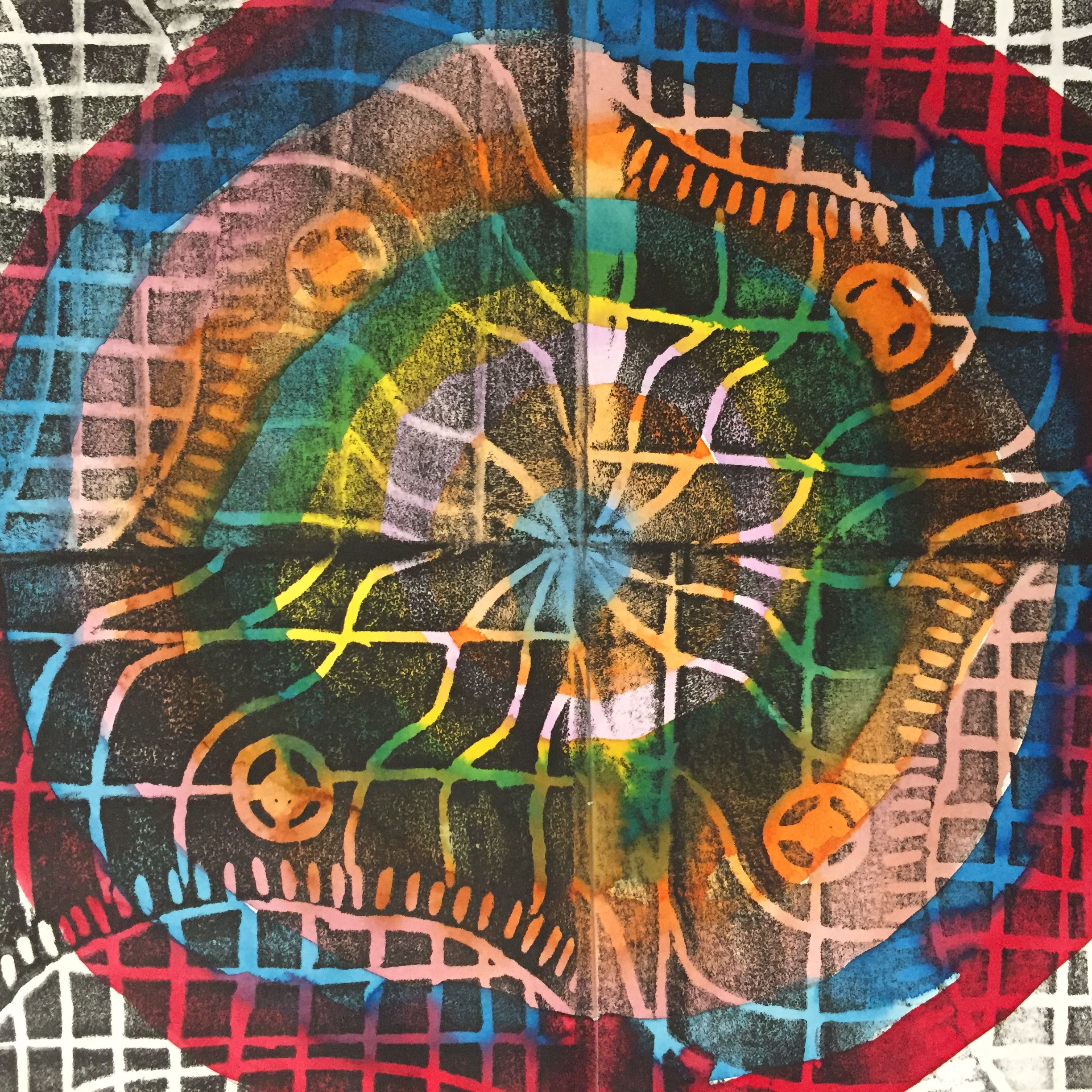 Colorful abstract painting