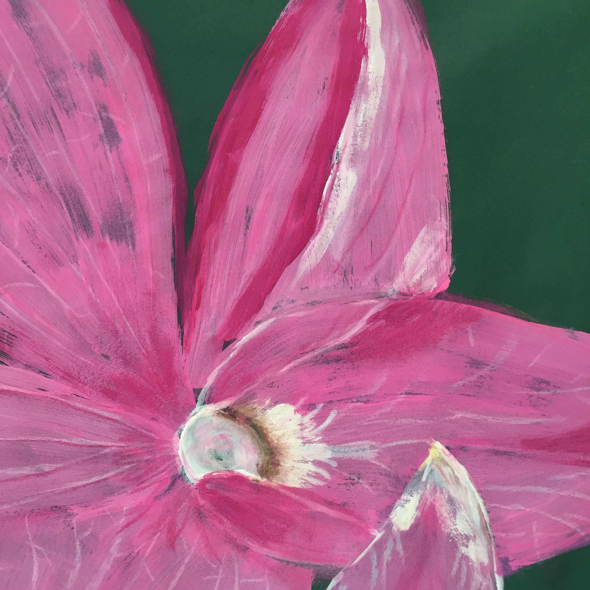 Painting of pink flower